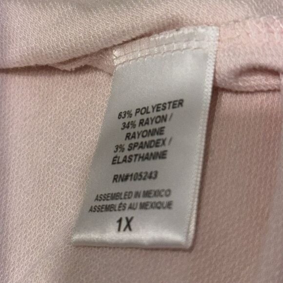 Bobeau Womens Sleeveless Cardigan With Button Accent Pink Size 1X - Picture 3 of 6